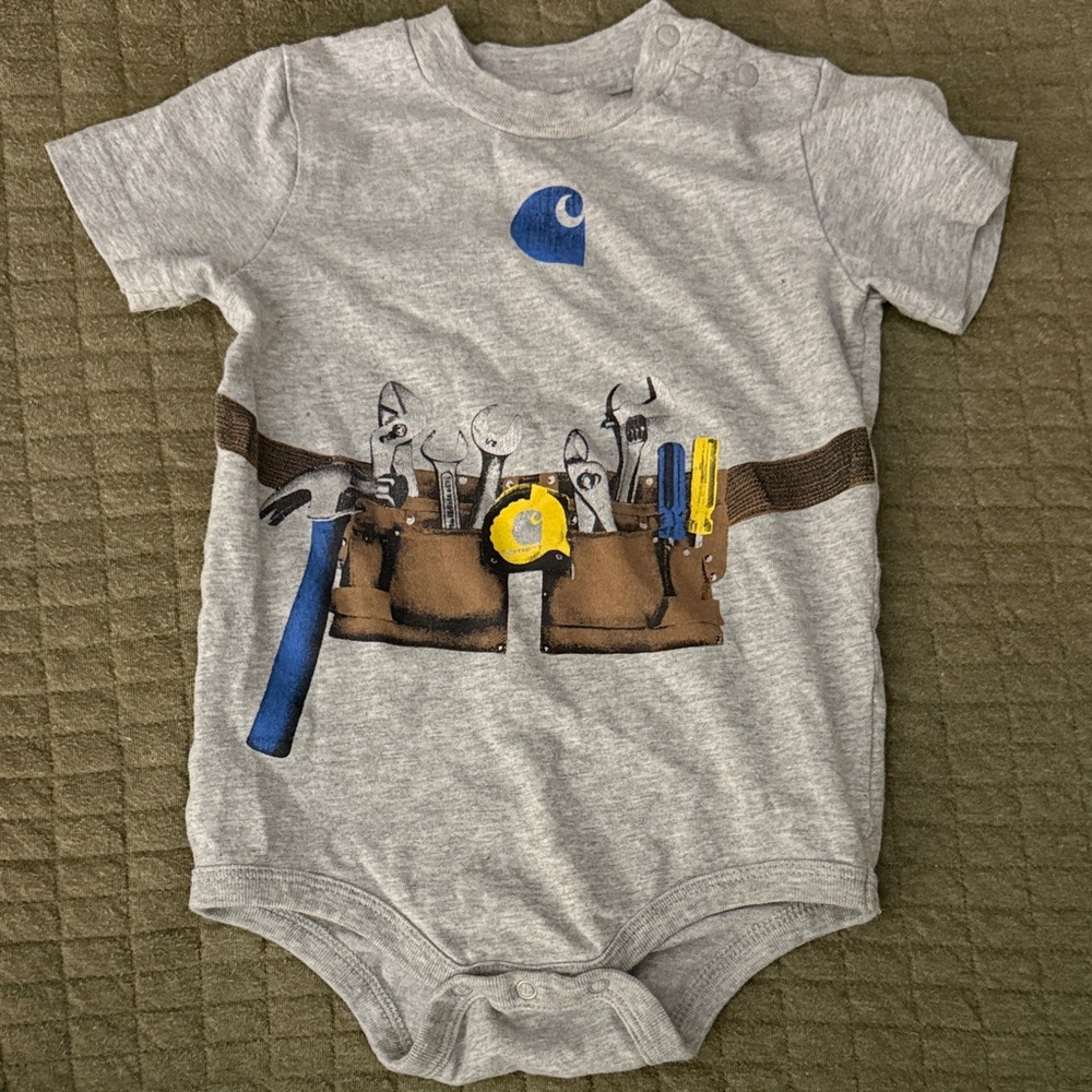 Carhartt Gray Baby Onesie
